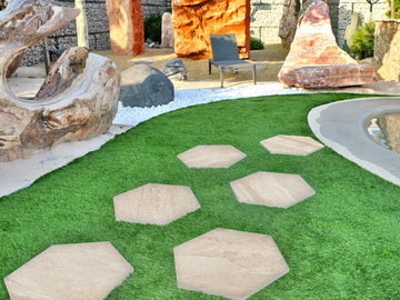 ESAGONO CAPPUCCINO - Porcelain stoneware garden paths by PIETRA SINTERIZZATA - view 3
